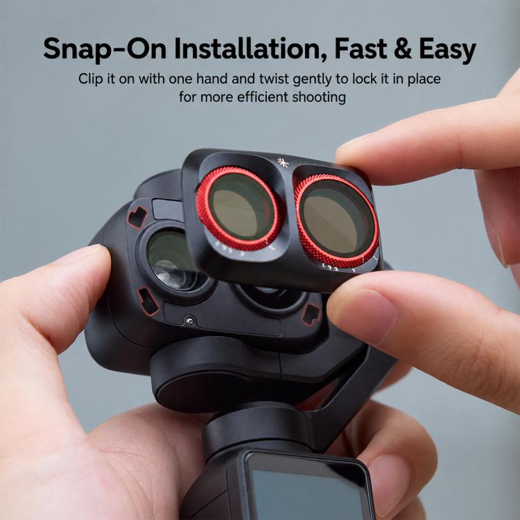 For DJI Osmo Pocket 4P PGYTECH Camera Lens Filter, 4 In 1 ND Set