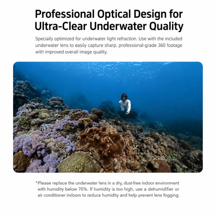 Professional Invisible Dive Housing 60m Waterproof Case, For Insta360 X6