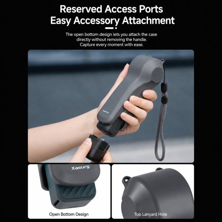 Xasurg Shock-proof Protective Cover with Storage Filter Box For DJI Osmo Pocket 4 / 3, Standard Set, Cover + Lanyard + Wrist Strap, Cover + Lanyard + Buckle