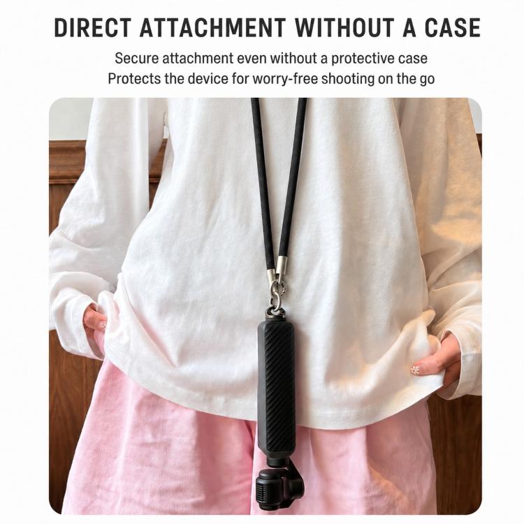 Xasurg Camera Lanyard Adjustable Crossbody Strap For DJI Osmo Pocket 4 / 3, Metal Buckle Cord, Metal Buckle Cord + Wrist Strap, Metal Buckle Cord + Buckle