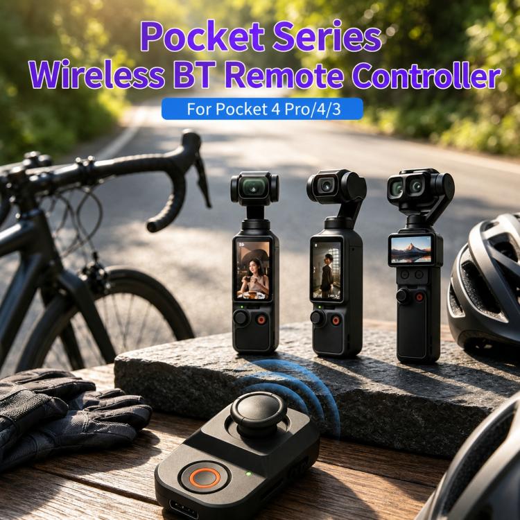 Xasurg Wireless Bluetooth Remote Control, For DJI Osmo Pocket 4P / 4 / 3