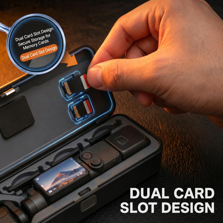 Xasurg Protective Storage Box Cover with Filter & Card Slots, For DJI Osmo Pocket 4P