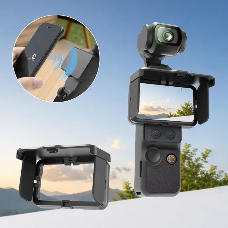 For DJI Osmo Pocket 4P / 4 / 3 Screen Shield Magnetic Folding Anti-Glare Sunshade Cover, Common Version, NFC Version