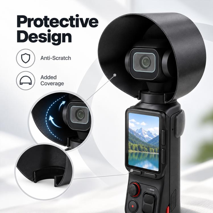 Camera Lens Hood Anti-Glare Sunshade, For Insta360 Luna Pro