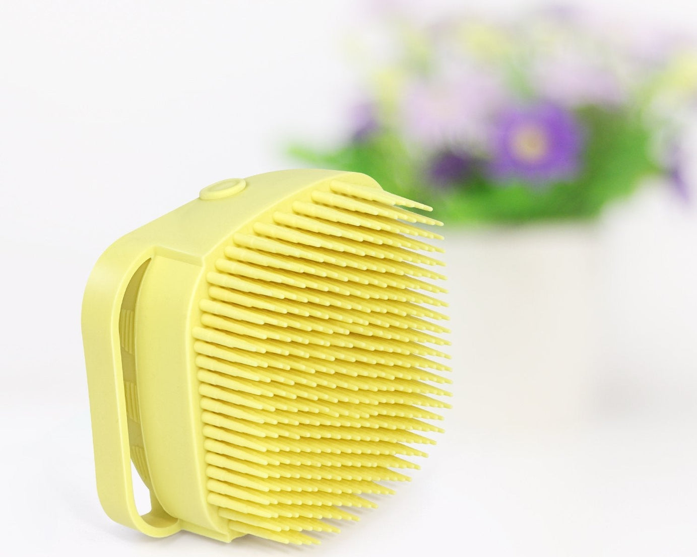 SILICONE MASSAGE BATH BODY BRUSH WITH SHAMPOO DISPENSER