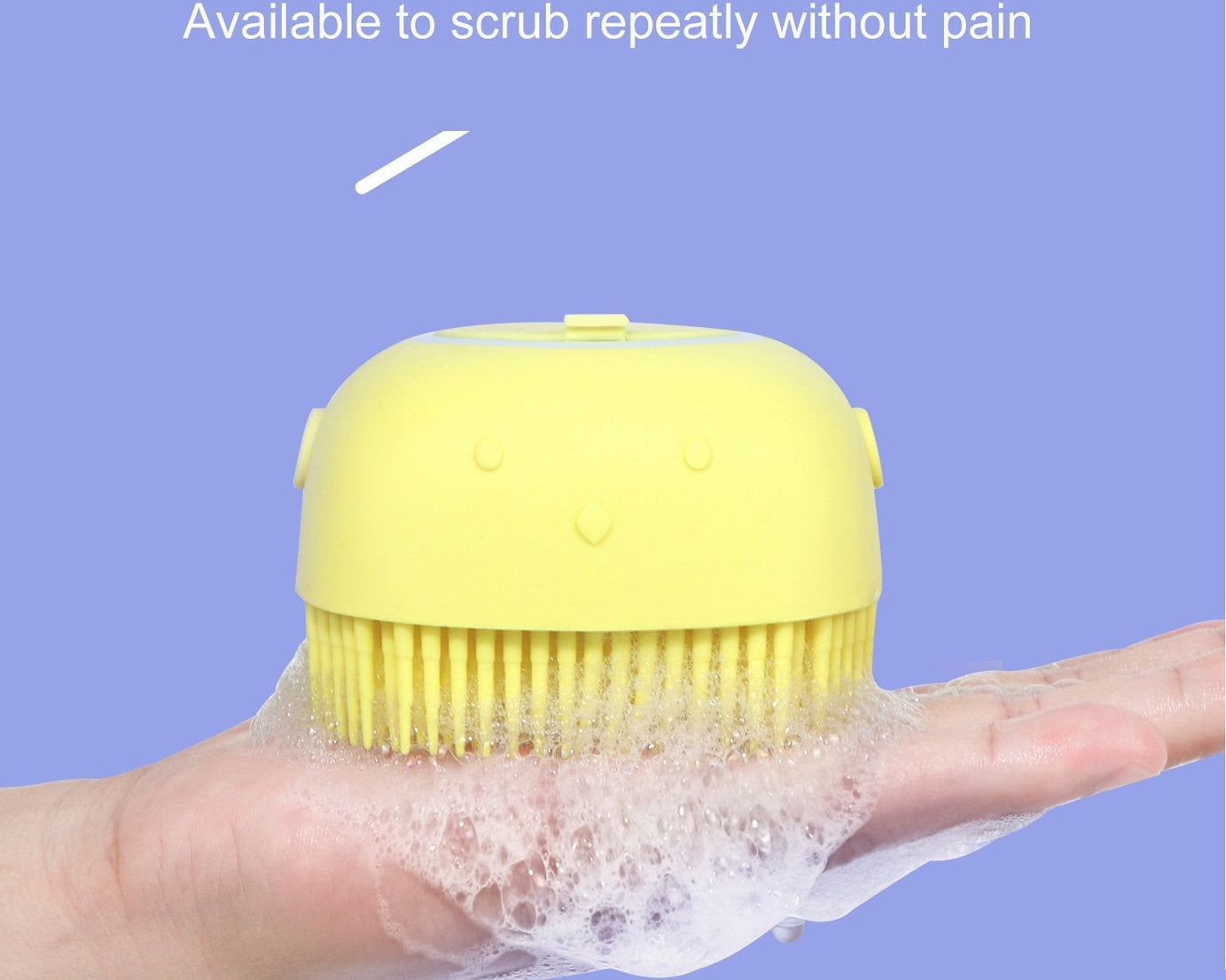SILICONE MASSAGE BATH BODY BRUSH WITH SHAMPOO DISPENSER