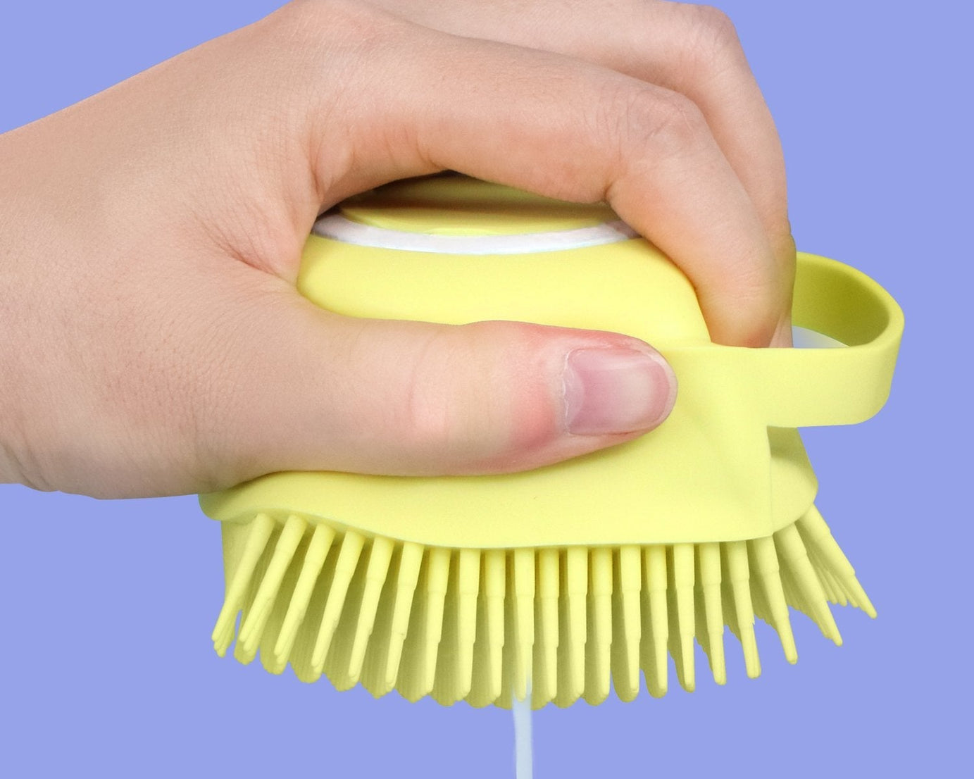 SILICONE MASSAGE BATH BODY BRUSH WITH SHAMPOO DISPENSER