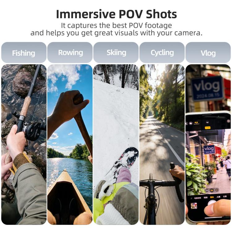 Sunnylife Magnetic POV Neck Mount Hand Free Video Vlog Neck Adjustable Selfie Holder with Body Strap For Insta360 GO Ultra, For Insta360 GO Ultra