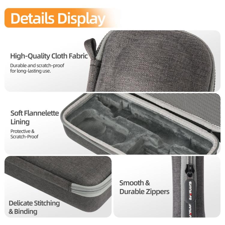 For Insta360 X6 Sunnylife Portable Carrying Case Mini Body Protective Bag, Mini Body Bag