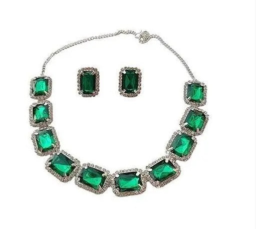 crystal necklace choker set for women