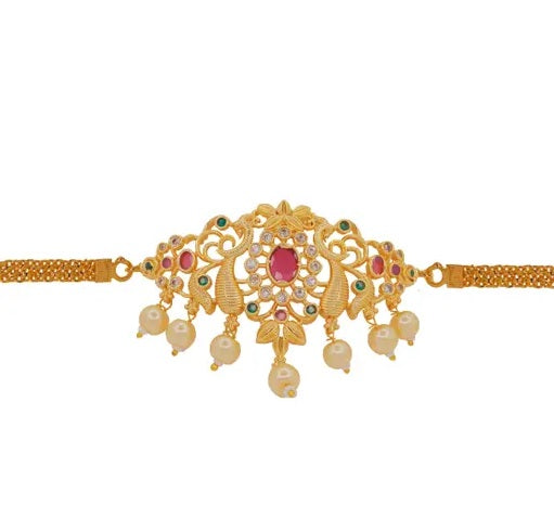 High-Quality Indian Wedding Jewellery Set: Choker, Necklace, Maangalyam/Murukku, South Indian and Maharashtrian Styles for Women and Girls
