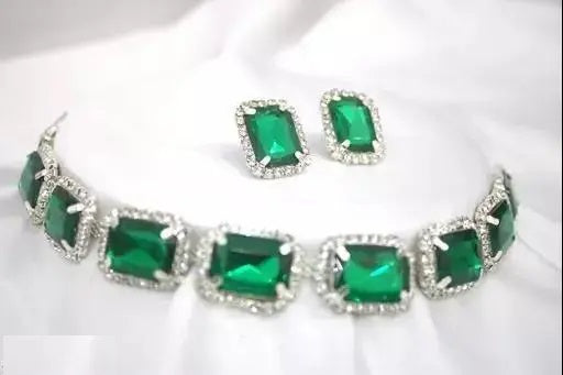 crystal necklace choker set for women