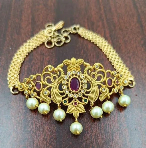 High-Quality Indian Wedding Jewellery Set: Choker, Necklace, Maangalyam/Murukku, South Indian and Maharashtrian Styles for Women and Girls