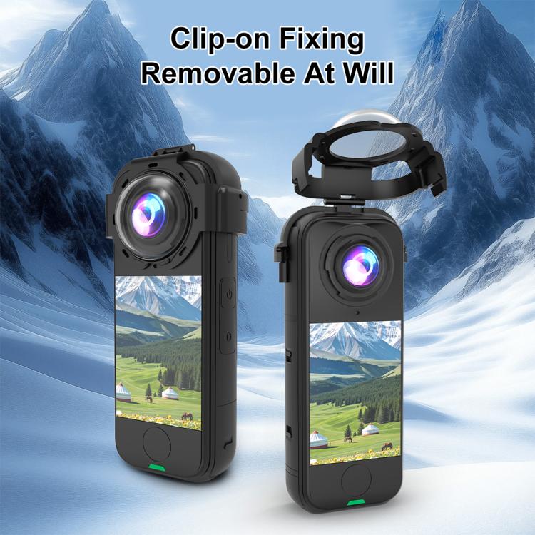For Insta360 X4 Air PULUZ Snap-on Optical Tempered Glass Lens Guard Protective Cover