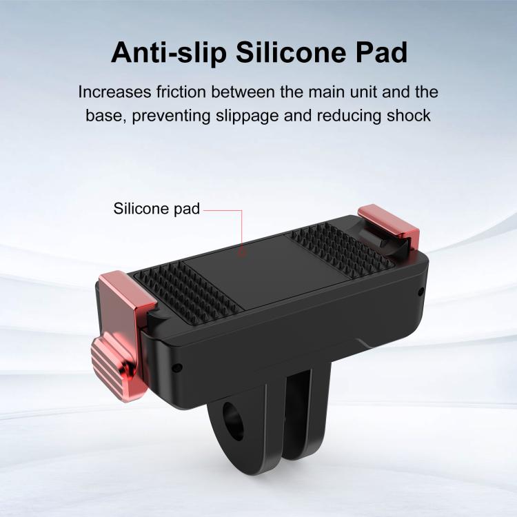 For DJI Osmo Action 6 / Nano PULUZ Two Claw Plastic Magnetic Quick Release Base Mount