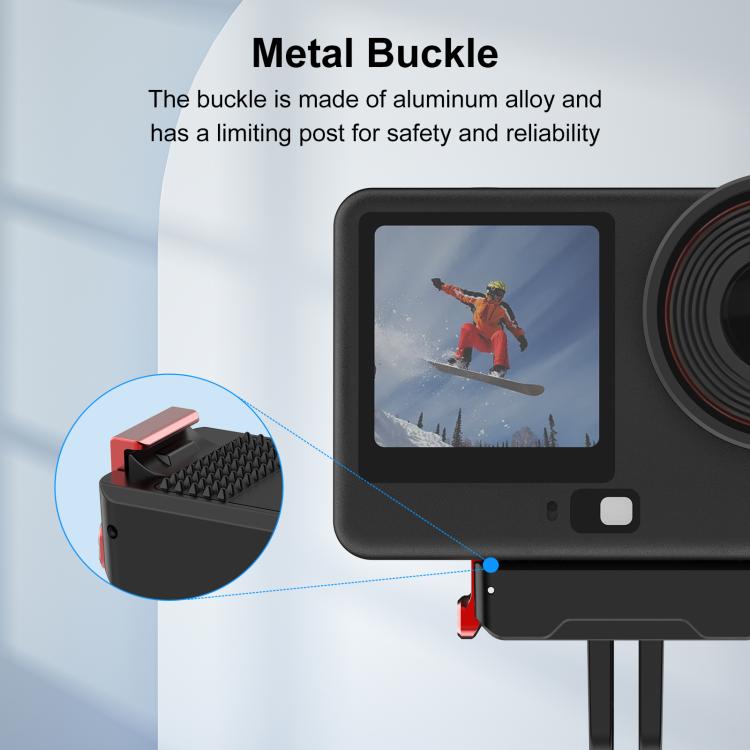 For DJI Osmo Action 6 / Nano PULUZ Two Claw Plastic Magnetic Quick Release Base Mount