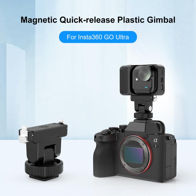 For Insta360 GO UItra PULUZ Plastic Gimbal Magnetic Quick Release Base Mount