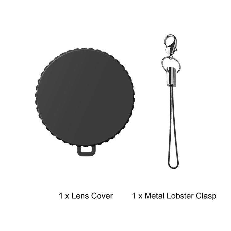 For DJI Osmo Action 6 PULUZ Silicone Lens Cap with Strap, Silicone Lens Cap