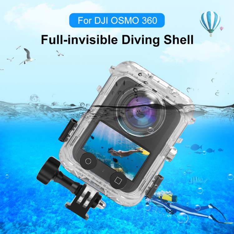 For DJI Osmo 360 PULUZ 40m Depth Waterproof Camera Case Diving Housing Underwater Cover, 40m Waterproof Case