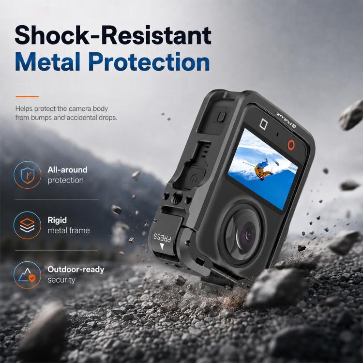 For DJI Osmo 360 II PULUZ Aluminum Alloy Protective Cage Expansion Frame with Lens Cover, For DJI Osmo 360 II / 360 Protective Cage