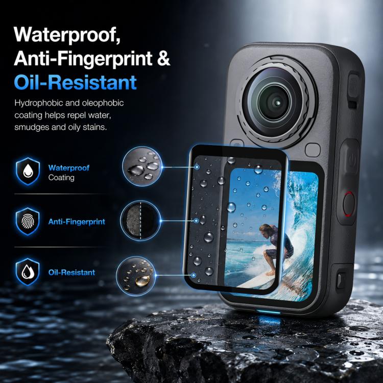 For Insta360 X6 PULUZ 9H 2.5D Curved HD Screen Tempered Glass Film, Screen Film
