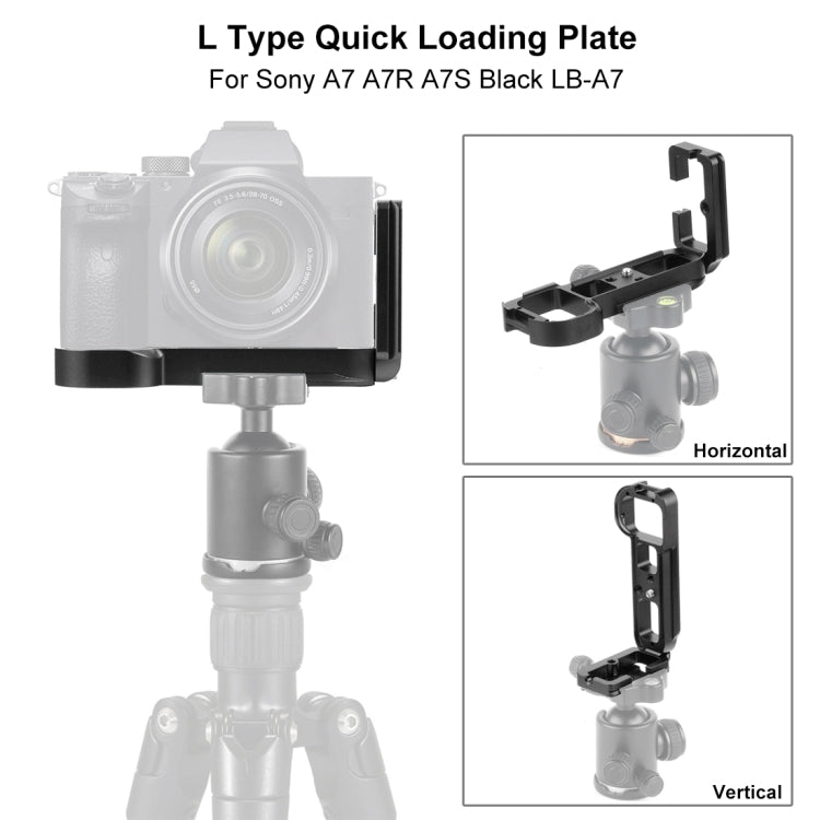 PULUZ 1/4 inch Vertical Shoot Quick Release L Plate Bracket Base Holder for Sony A7R / A7 / A7S