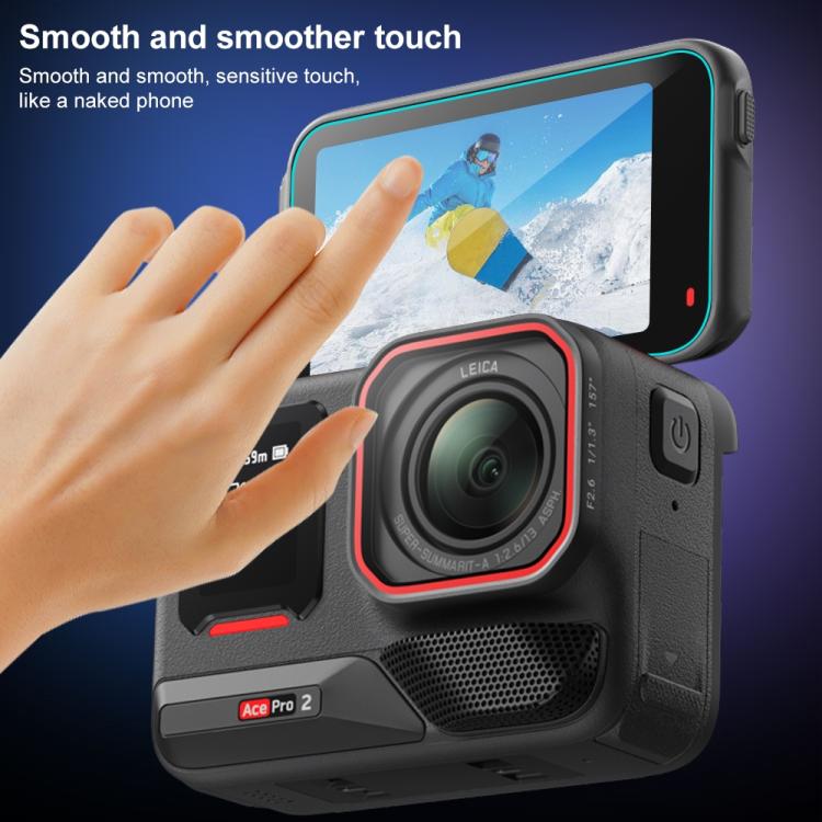 For Insta360 Ace Pro 2 PULUZ 3 in 1 Rear & Front Screen and Lens Tempered Glass Film, For Insta360 Ace Pro 2
