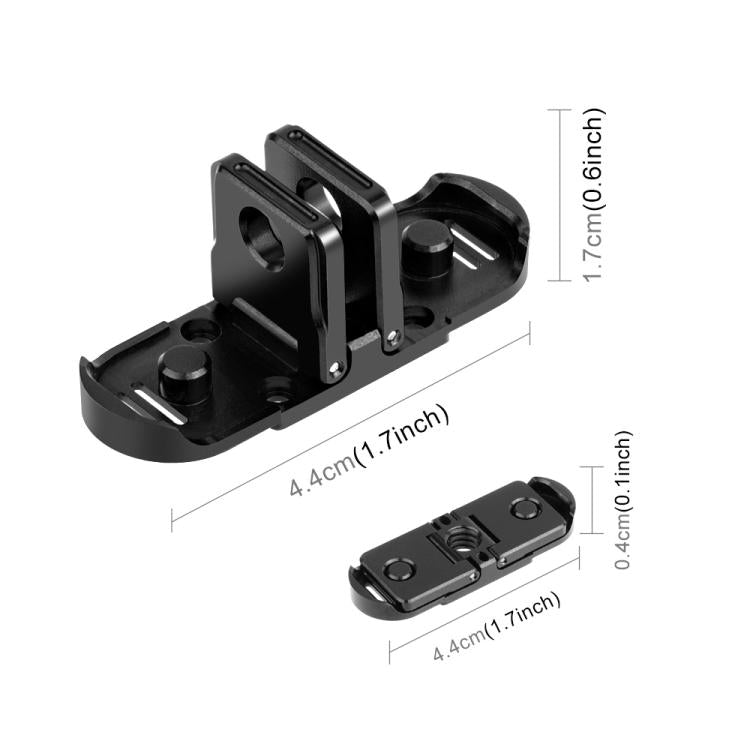PULUZ Quick Release Magnetic Folding Base Adapter for GoPro HERO12 Black /11 Black /11 Black mini /10 Black /9 Black /8 Black / Max