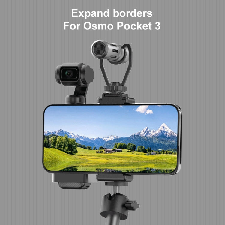 For DJI OSMO Pocket 3 PULUZ Protective Frame Expansion Phone Clamp Adapter Bracket