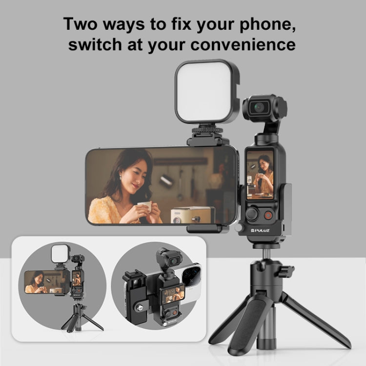 For DJI OSMO Pocket 3 PULUZ Protective Frame Expansion Phone Clamp Adapter Bracket