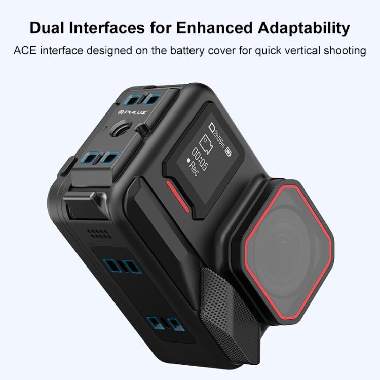 PULUZ ACE / AC Aluminum Alloy Battery Side Interface Cover for Insta360 Ace Pro 2