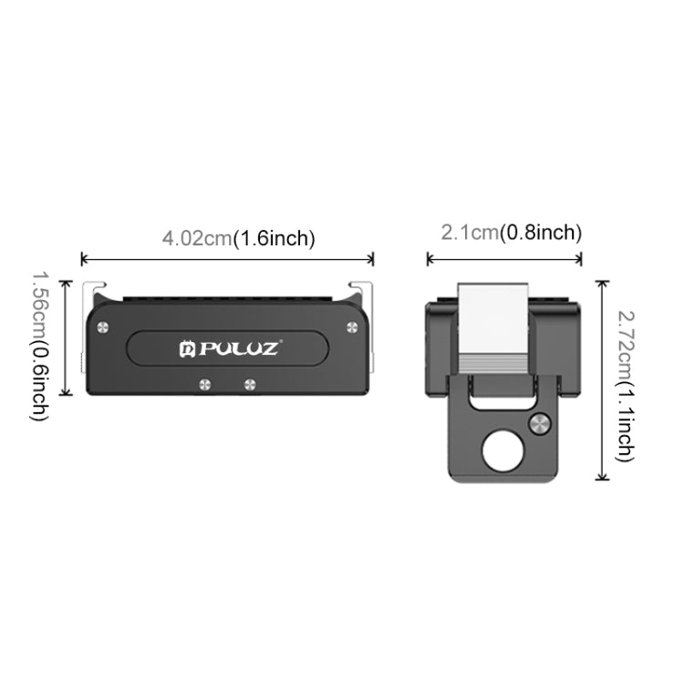 For DJI Osmo Action 5 Pro PULUZ Magnetic Quick Release Metal Base