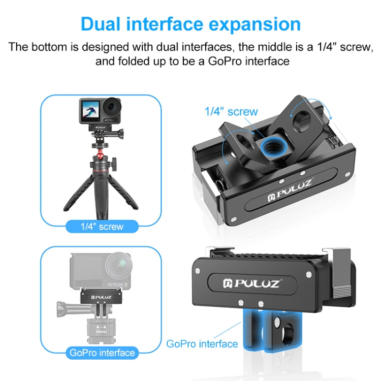 For DJI Osmo Action 5 Pro PULUZ Magnetic Quick Release Metal Base
