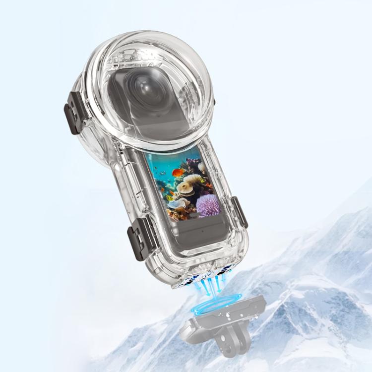 For Insta360 X5 PULUZ Quick Release 60m Waterproof Sealed Diving Case, Quick Release Diving Case