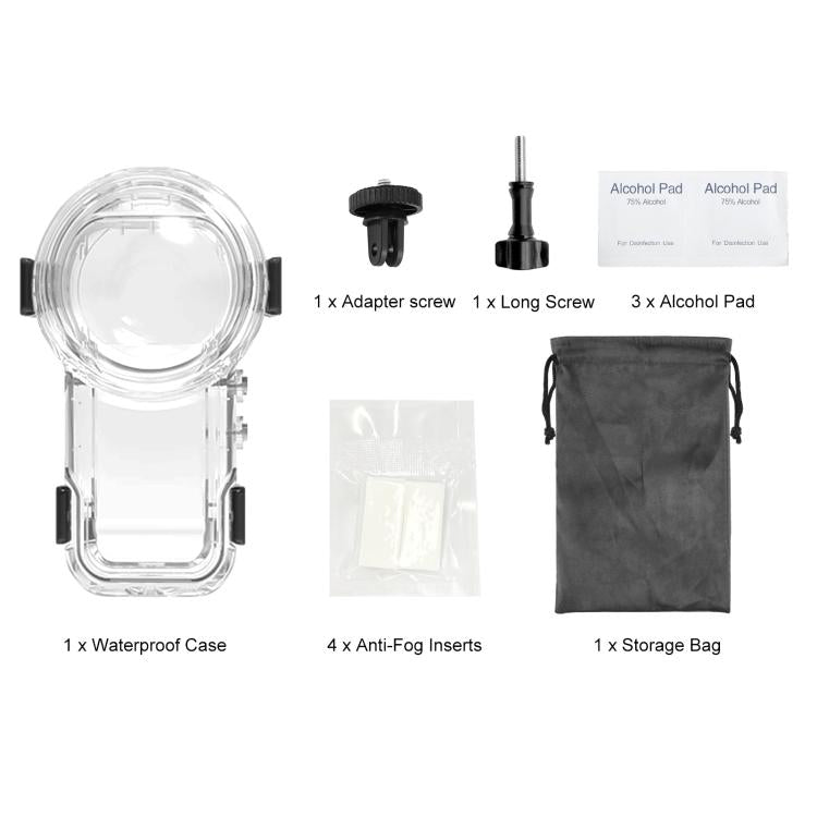 For Insta360 X5 PULUZ Quick Release 60m Waterproof Sealed Diving Case, Quick Release Diving Case