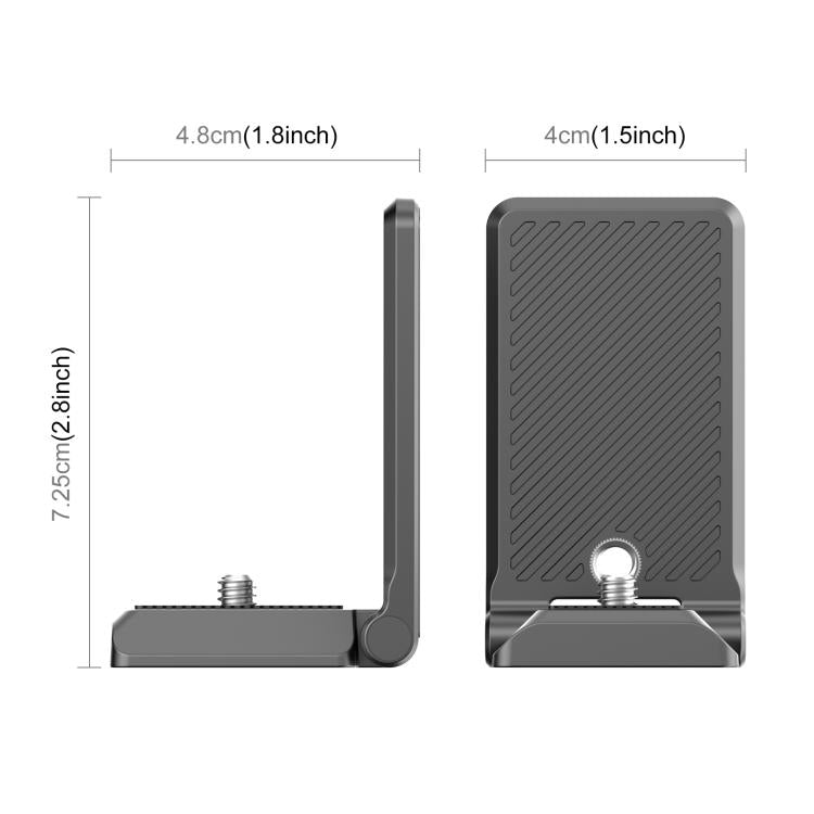 PULUZ Folding Magnetic Mount Base L Bracket For Insta360 X4 / X5 / DJI Pocket 3, For Insta360 X4 / X5 / DJI Pocket 3