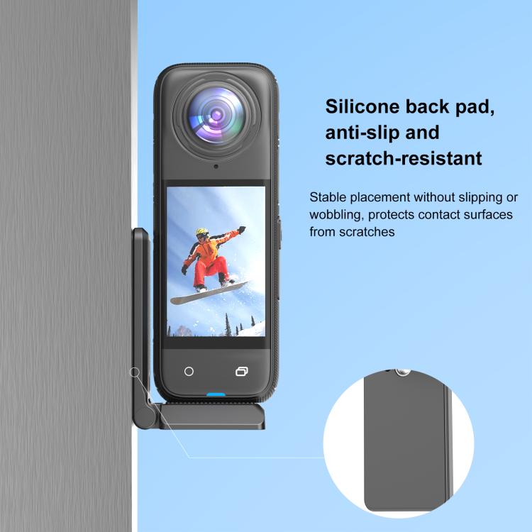 PULUZ Folding Magnetic Mount Base L Bracket For Insta360 X4 / X5 / DJI Pocket 3, For Insta360 X4 / X5 / DJI Pocket 3