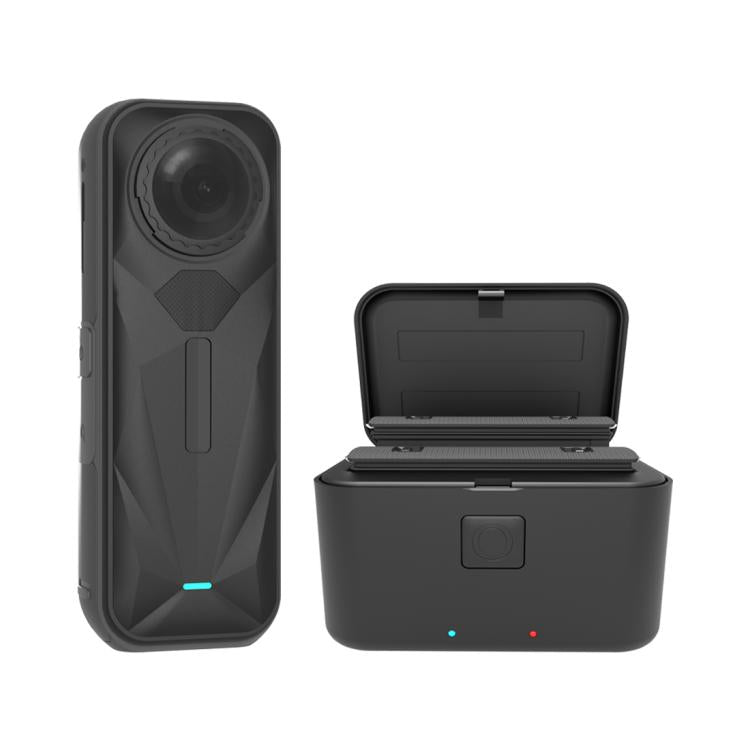 For Insta360 X5 PULUZ Dual-Batteries Charging Box Battery & Memory Card Storage Case