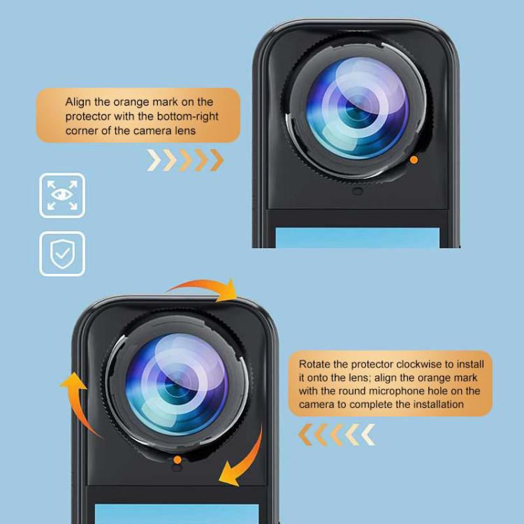 For Insta360 X5 PULUZ Rotation PC Lens Guard Protective Cover, Rotating PC Lens Guard