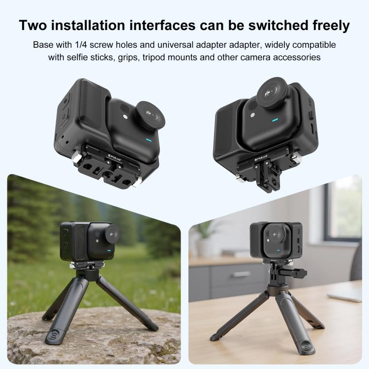 For Insta360 GO Ultra PULUZ Magnetic Aluminum Alloy Quick Release Base Mount