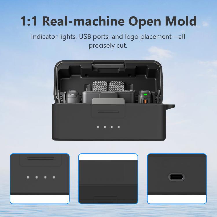 For DJI Mic 3 PULUZ Charging Case Silicone Scratch-proof Protective Cover