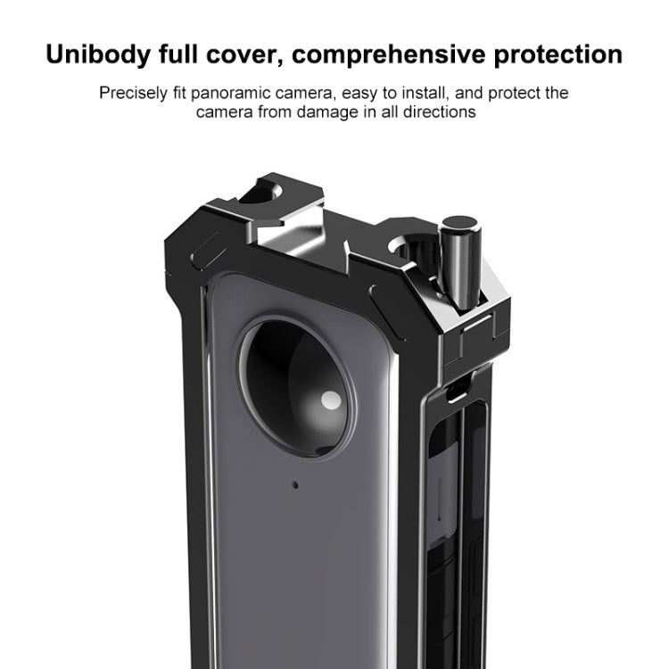 For Insta360 X3 PULUZ Metal Protective Cage Rig Housing Frame with Expand Cold Shoe Base & Tripod Adapter