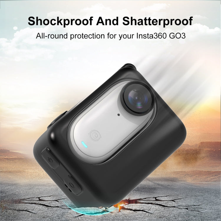 For Insta360 GO 3 PULUZ Camera Charging Case Silicone Case, Charging Case Case (Black)