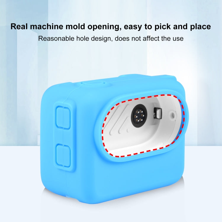 For Insta360 GO 3 PULUZ Camera Charging Case Silicone Case with Lens Cap & Strap