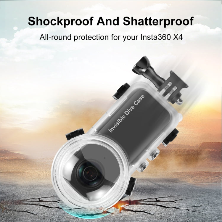 For Insta360 X4 PULUZ 50m Waterproof Sealed Diving Case, For Insta360 X4