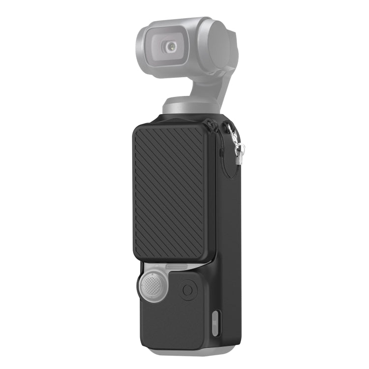 For DJI OSMO Pocket 3 PULUZ 2 in 1 Silicone Cover Case Set with Strap, Silicone Cover(Black)