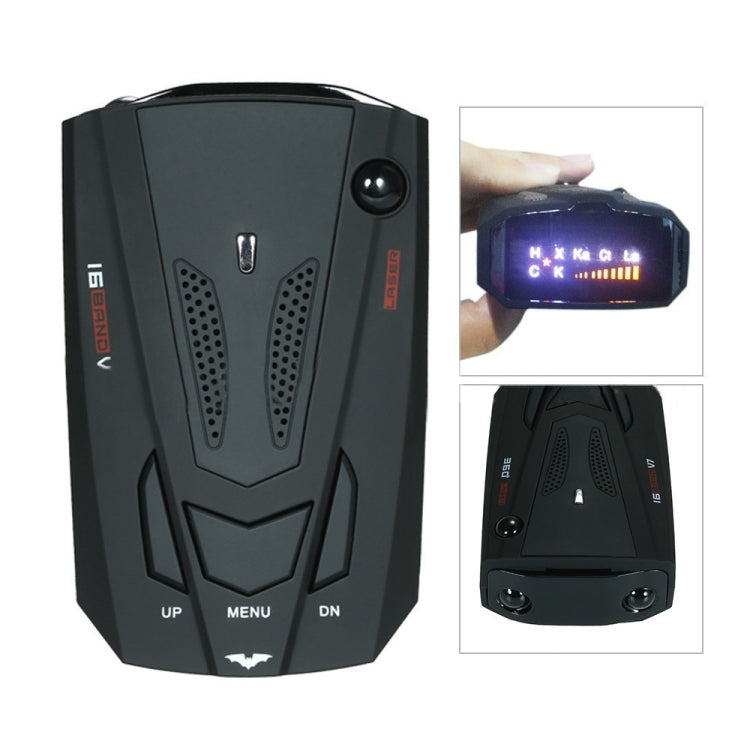 V7 Car Anti- Radar Detector 360 Protection Defense Laser Detection, Built-in Russian & English Voice Broadcast, V7 (Dark Blue), V7 (Black)