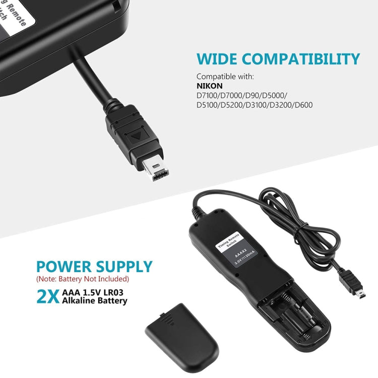 Aputure AP-TR3N LCD Timer Remote Cord for Nikon D5100,D3100, D7000, D5000, D90, AP-TR3N