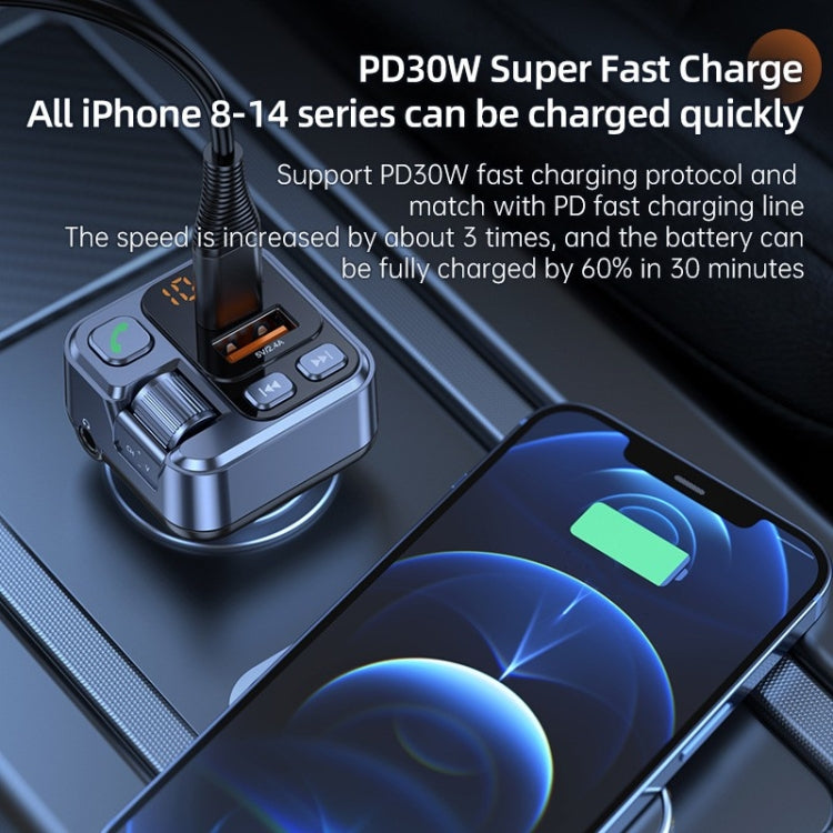 T16 MP3 Player Fast Charger Wireless Bluetooth 5.1 FM Transmitter Hands Free Car Kit, T16 Bluetooth 5.1