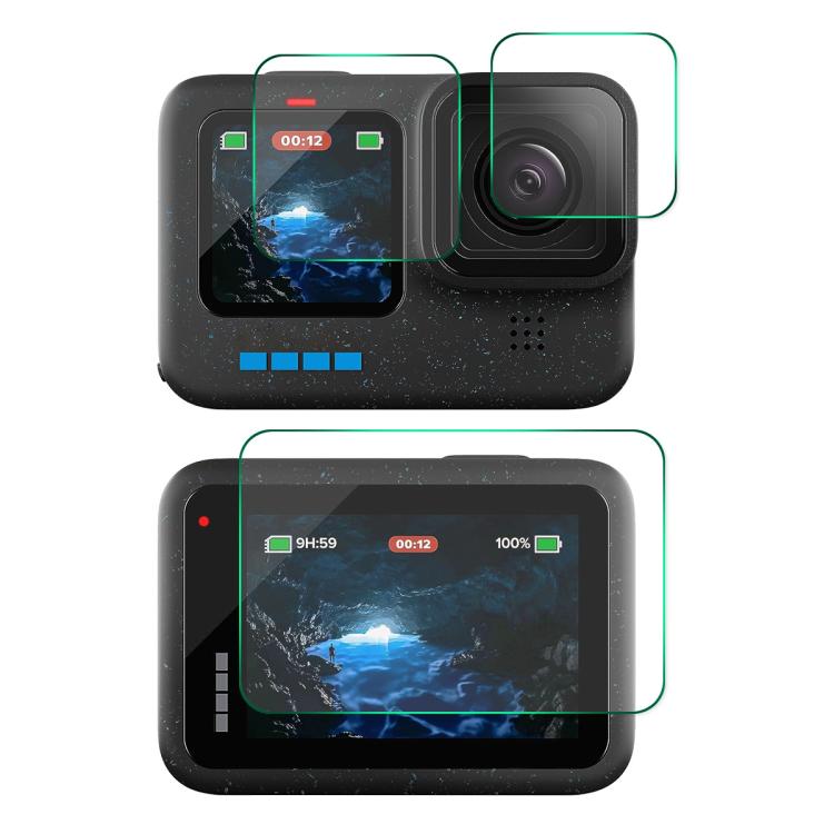 ENKAY Hat-Prince 9H 0.2mm High Alumina-silicon Front & Back Camera Tempered Glass Film, For GoPro HERO12 Black